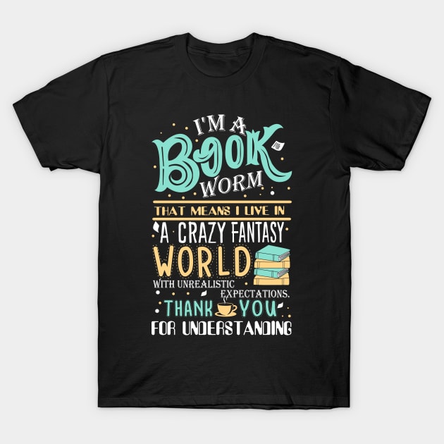 Book Worm T-Shirt by KsuAnn